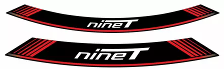 Puig Kit 8 Rim Strips R Nine T C/Red - Duell MP varaosat ja tarvikkeet - 90782 - 1