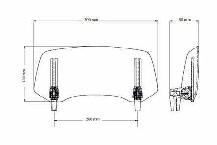 Puig Multi Adjustable Visor 2.0 Clip-On C/Clear - Duell MP varaosat ja tarvikkeet - 98982 - 1