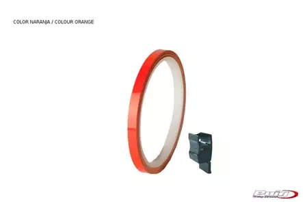 Puig Rim Strip 6 Meters+Aplicator C/Orange Fluorescent - Duell MP varaosat ja tarvikkeet - 93162 - 1