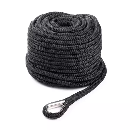 Qvarken Ankkuriköysi Dockline koussilla 16mm 40m musta - Duell venetarvikkeet - 139682 - 1