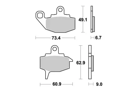 Sbs Jarrupalat Ceramic - Duell MP varaosat ja tarvikkeet - 123792 - 1