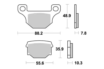 Sbs Jarrupalat Ceramic - Duell MP varaosat ja tarvikkeet - 124092 - 1