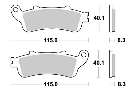 Sbs Jarrupalat Sintered - Duell MP varaosat ja tarvikkeet - 123412 - 1
