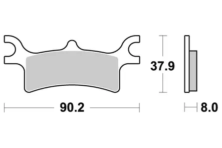 Sbs Jarrupalat Sintered Atv - Duell MP varaosat ja tarvikkeet - 123252 - 1