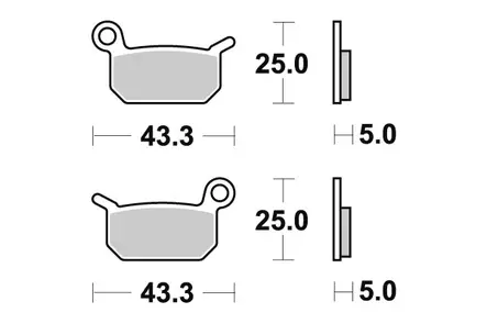 Sbs Jarrupalat Sintered Offroad - Duell MP varaosat ja tarvikkeet - 123142 - 1