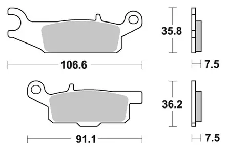 Sbs Jarrupalat Sintered Offroad - Duell MP varaosat ja tarvikkeet - 123642 - 1