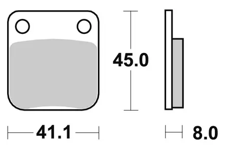 Sbs Jarrupalat Sintered Offroad - Duell MP varaosat ja tarvikkeet - 123912 - 1
