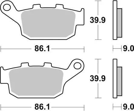 Sbs Jarrupalat Sintered Taakse - Duell MP varaosat ja tarvikkeet - 122632 - 1