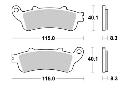 Sbs Jarrupalat Sintered Taakse - Duell MP varaosat ja tarvikkeet - 123612 - 1