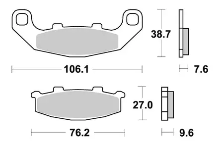Sbs Jarrupalat Sintered Taakse - Duell MP varaosat ja tarvikkeet - 123632 - 1