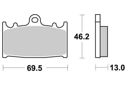 Sbs Jarrupalat Sintered Taakse - Duell MP varaosat ja tarvikkeet - 123682 - 1