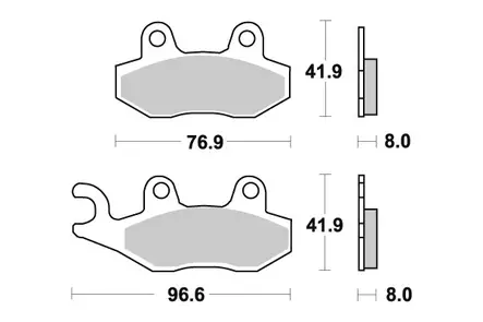 Sbs Jarrupalat Sintered Taakse - Duell MP varaosat ja tarvikkeet - 123842 - 1