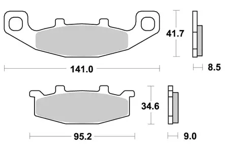 Sbs Jarrupalat Sintered Taakse - Duell MP varaosat ja tarvikkeet - 123902 - 1