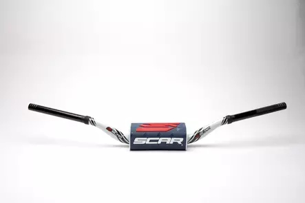 Scar Handlebar O² COLOR Ø28,6 (1 1/8”) - 65/85 Low Mini - WHITE Bar - DARK BLUE - Duell MP varaosat ja tarvikkeet - 75832 - 1