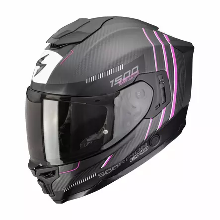 SCORPION Helmet EXO-1500 CARBON AIR ZITY Matt Black-Pink, M - Duell ajovarusteet - 49362 - 1