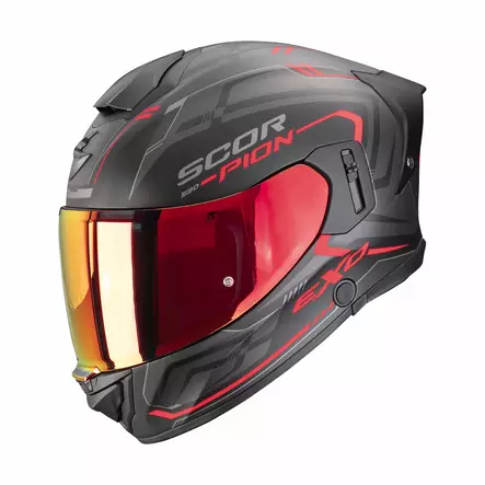 SCORPION Helmet EXO-530 AIR SLOPE Matt Black-Red, L - Duell ajovarusteet - 49442 - 1
