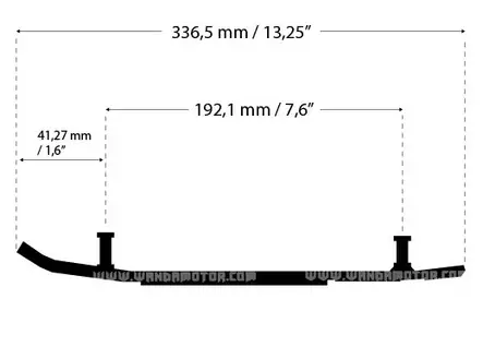 Sno-X Ripper Four Ohjausrauta pari 4" Kovametalli - Duell MK varaosat ja tarvikkeet - 22152 - 1
