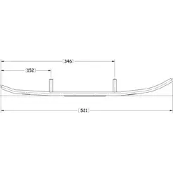 Sno-X Ripper Four Ohjausrauta pari 4" Kovametalli - Duell MK varaosat ja tarvikkeet - 22212 - 1