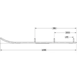 Sno-X Ripper Four Ohjausrauta pari 4" Kovametalli - Duell MK varaosat ja tarvikkeet - 22332 - 1
