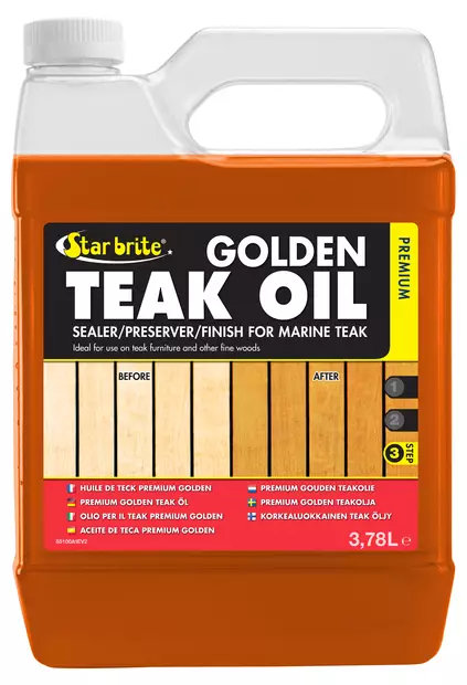 Star brite Premium Teak Oil 3.78L Teak öljy uv-suoja - Duell venetarvikkeet - 132132 - 1