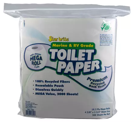 Star brite WC-paperi 100 % kierrät.valkaisem.2 krs: 500 arkki me-pkt/4rll - Duell venetarvikkeet - 132632 - 1