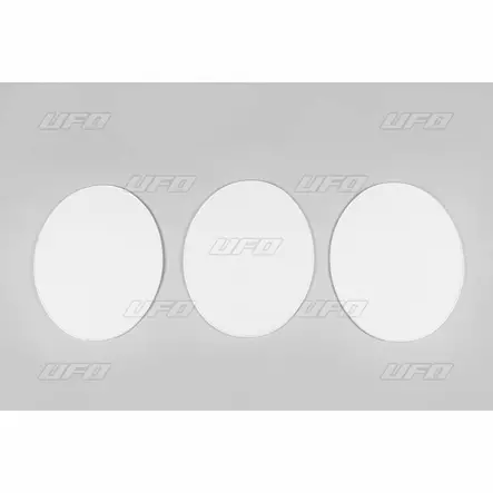 UFO Etunumerokilpi veteran MX/Enduro 1970 3-pack Valkoinen - Duell MP varaosat ja tarvikkeet - 48002 - 1