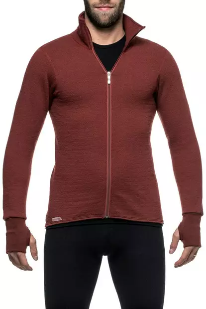 Woolpower Full zip 400 Merino Mid layer Takki punainen, XL - Duell ajovarusteet - 58402 - 1
