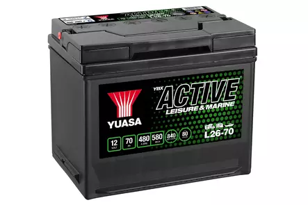 Yuasa L26-70 Active Leisure Battery 12V 70Ah 480A Huom.Rullakkorahti (18) - Duell muut varaosat ja tarvikkeet - 131122 - 1