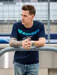 Alpinestars T-Shirt Collared SS CSF Blue, M - Duell ajovarusteet - 35482 - 1