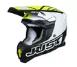 Just1 Kypärä J-22 F Dynamo Fluo Keltainen/Valkoinen/Musta, L - Duell ajovarusteet - 59072 - 1