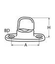 Marinetech Kuomunkiinnike niklattu 17.3mm - Duell venetarvikkeet - 136052 - 1