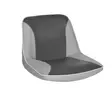 OS C - SEAT UPHOLSTERED GREY/CHARCOAL - Duell venetarvikkeet - 132202 - 1
