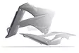 Polisport Radiator Scoops GasGas EC/EC-E125/200/250/300/450FSE(10-11) white (6) - Duell MP varaosat ja tarvikkeet - 130592 - 1
