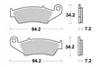 Sbs Jarrupalat Carbon Silver - Duell MP varaosat ja tarvikkeet - 123762 - 1