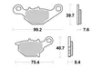 Sbs Jarrupalat Carbon Silver - Duell MP varaosat ja tarvikkeet - 123922 - 1