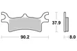 Sbs Jarrupalat Sintered Atv - Duell MP varaosat ja tarvikkeet - 123252 - 1