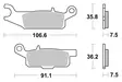 Sbs Jarrupalat Sintered Offroad - Duell MP varaosat ja tarvikkeet - 123642 - 1