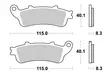 Sbs Jarrupalat Sintered Taakse - Duell MP varaosat ja tarvikkeet - 123612 - 1