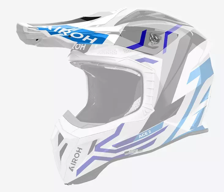 Airoh Aviator Ace 2 Peak Ground Blue Gloss - Duell ajovarusteet - 59443 - 1