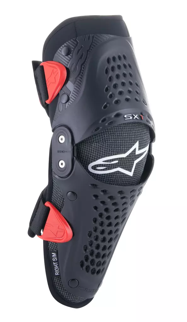 Alpinestars SX-1 Nuorten Polvisuoja Musta/Punainen S/M - Duell ajovarusteet - 36143 - 1
