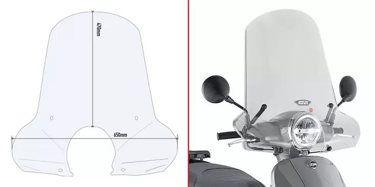 GIVI AIRSTAR KIT SYM FIDDLE 125 - Duell MP varaosat ja tarvikkeet - 100283 - 1