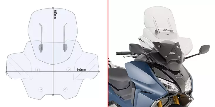 Givi Windscreen Honda Forza 750 (21-23) AF1186B - Duell MP varaosat ja tarvikkeet - 100623 - 1