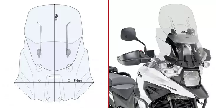 Givi Windscreen Suzuki V-Strom 1050 (20-23) AF3117B - Duell MP varaosat ja tarvikkeet - 100453 - 1
