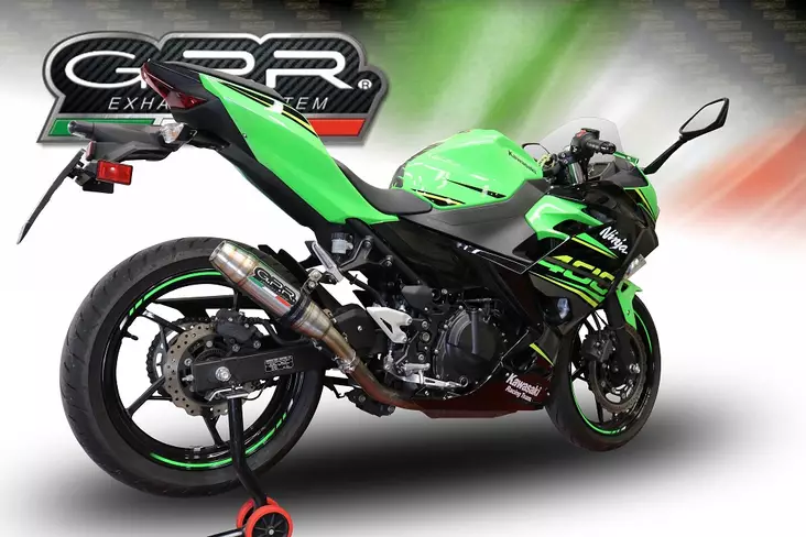 GPR Kawasaki Ninja 400 2018/20 e4 Racing full line exhaust Deeptone Inox - Duell MP varaosat ja tarvikkeet - 111063 - 1