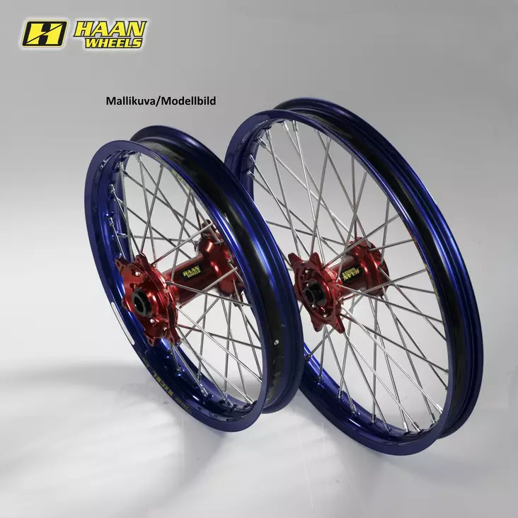 Haan wheel CR 125/250-CRF 250/450 95- 21-1,60 RED/BLUE - Duell MP varaosat ja tarvikkeet - 63823 - 1
