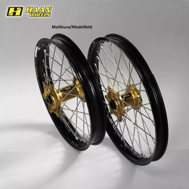 Haan wheel KX65 00- 12-1,60 GOLD HUB/BLACK RIM - Duell MP varaosat ja tarvikkeet - 64073 - 1