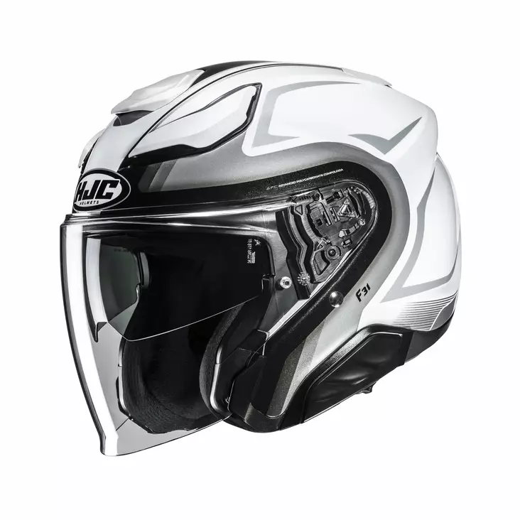 HJC Kypärä F31 Bask Valkoinen/Harmaa MC10, 2XL - Duell ajovarusteet - 55853 - 1