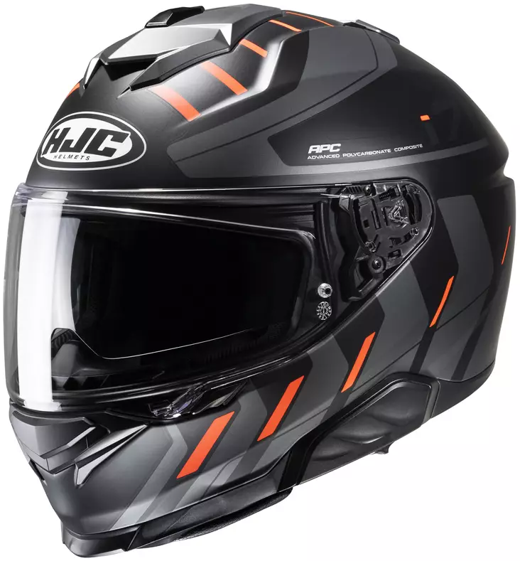 HJC Kypärä i71 Simo Musta/Harmaa/Fluo Oranssi MC6H L 58-59cm - Duell ajovarusteet - 56323 - 1