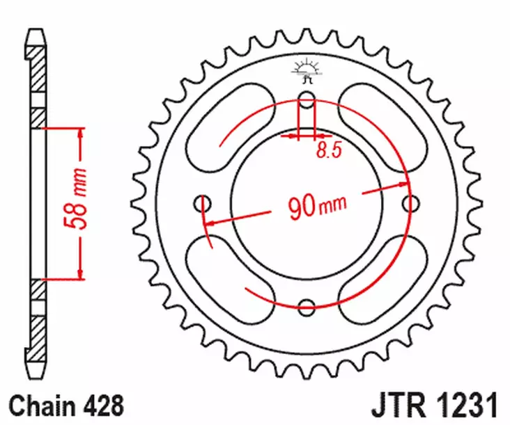 JT Takaratas JTR1231.36 - Duell MP varaosat ja tarvikkeet - 117743 - 1