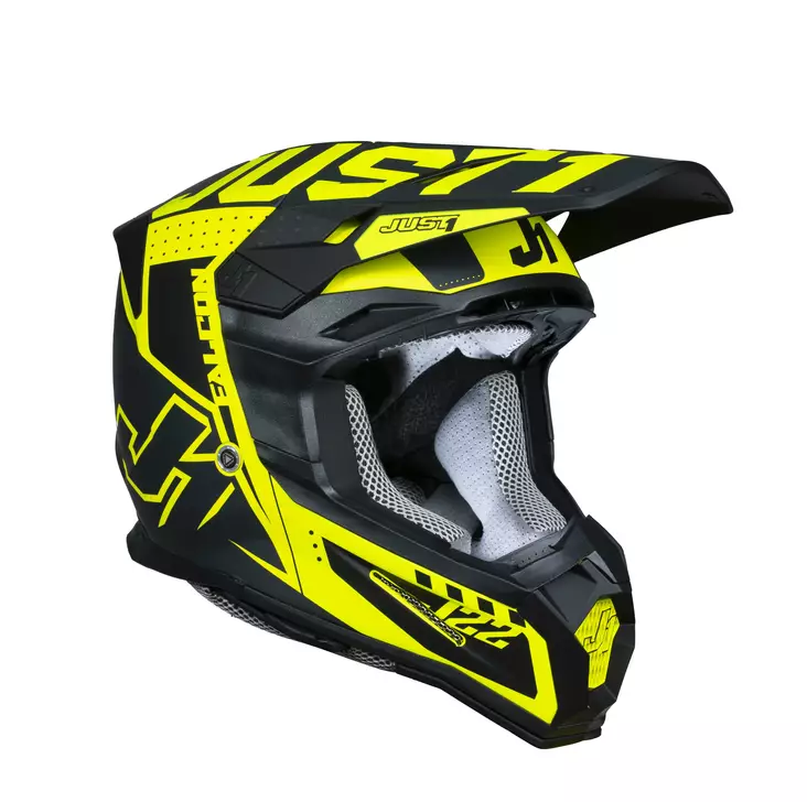Just1 Kypärä J-22 F Falcon Titanium/Musta/Fluo Keltainen, M - Duell ajovarusteet - 58333 - 1